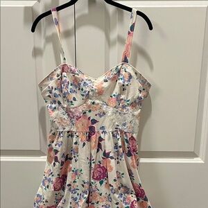 Topshop Pink and Purple Floral Dress in US size 12